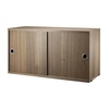 String - String Wall Cabinet with Sliding Doors - walnut/WxHxD 78x42x30cm/with 2 sliding doors