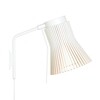 Secto Design - Petite 4630 Wall Lamp - white/laminated/2800K/480lm/frame white lacquered/cable white