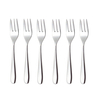 Alessi - Nuovo Milano Pastry Fork Set Of 6 - stainless steel/glossy polished/L 16 cm