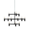 Nemo - Crown Minor Kronleuchter - schwarz/lackiert/BxHxT 77x50x67cm/12 Lampen