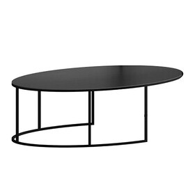 Zeus - Slim Irony Oval Coffee Table