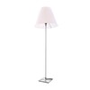 Luceplan - Costanza Terra Floor Lamp Fix/On-Off - white/brushed/frame aluminium/foot 18cmx18cm
