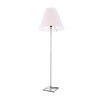 Luceplan - Costanza Terra Floor Lamp Fix/On-Off - white/brushed/frame aluminium/foot 18cmx18cm