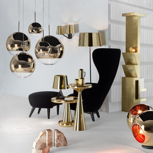 Tom Dixon - Mirror Ball Pendant - Pendellamp goud