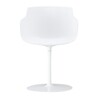 MDF Italia - Flow Slim Armchair With Central Leg - white/glossy