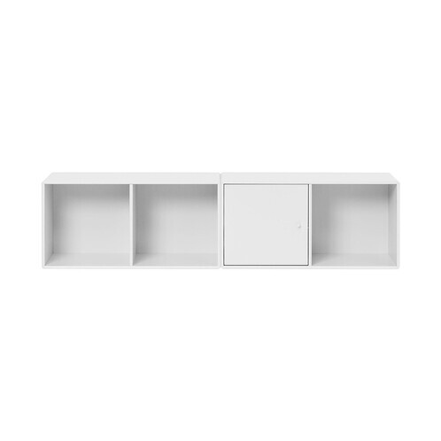 Montana - Line Sideboard 35.4x139.2x30cm - new white 101/lacquered/1 unit with door/3 open-shelf unit/with wall hanger