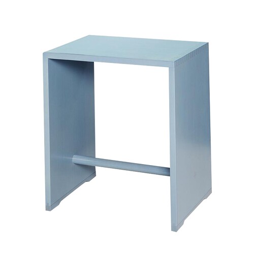 wb form - Ulmer Hocker - himmelblau/Birkenholz/Buchenholz