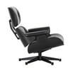 Vitra - Eames Lounge Chair - Fauteuil - cuir premium noir foncé/coque frêne noir/piètement noir