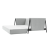 Softline - Madison Sofa Bed - light grey/fabric Vision 445/WxHxD 209x75x95cm/black base