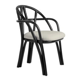 Gubi - Bistra armleunstoel onderstel ebbenhout