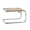 Thonet - Thonet S 35 LH - Ottoman - marron/cuir de buffle/structure en acier chromé