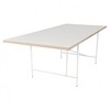 Richard Lampert - Eiermann 1 - Tafel midden - wit/eikenkant/Gestell wit/incl. hoogteverstelling 3,5cm/200x90cm