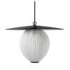 Gubi - Satellite Pendelleuchte M - weiße Wolke/Pulverlackiert/H 31,5cm, Ø 21,8cm/Kabel schwarz