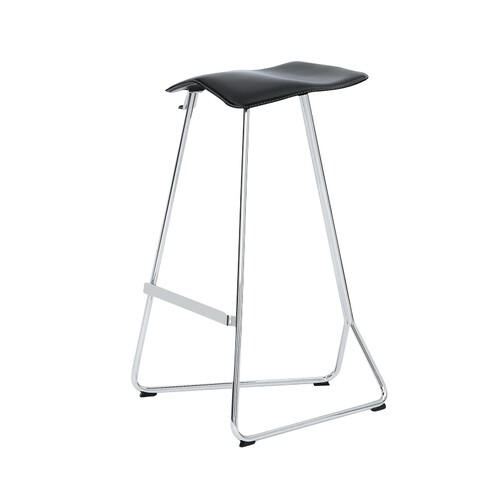 ClassiCon - Triton Bar Stool - returned item (like new/single item) - black/leather/frame chrome