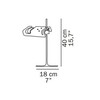 Oluce - Spider 291 Table Lamp  - line drawing
