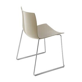 Arper - Catifa 46 0278 - Chaise unicolore pied chromé