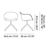 Muuto - Fiber Chair - Draaistoel - Strichzeichnung