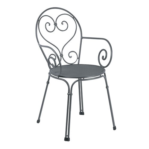 emu - Pigalle - Fauteuil de jardin - gris fer antique/peint par poudrage/PxHxP 50x85x54cm