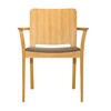 Jan Kurtz - Kelley Armchair - oak/oiled/cover loden stone brown