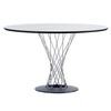 Vitra - Noguchi Dining Table - Table - white/table top edge black/piètement en acier/Ø121cm