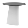 B-Line - Adam Tisch Ø80cm - schwarz/weiß/Tischplatte schwarzes Laminat