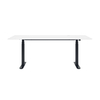 Montana - HiLow 2 Schreibtisch 90x180cm - schneeweiß/schwarz/elektrisch höhenverstellbar/H 63.5-127cm/Gestell rund/bis zu 130kg belastbar/inkl. Kabelhalter