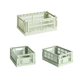 HAY - Colour Crate mand gerecycled S + Mini set van 3