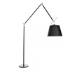 Artemide - Tolomeo Mega Terra schwarz - schwarz/Satinschirm/BxH 103x238cm/Ø 36cm/mit Ein-/Ausschalter