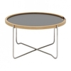 Carl Hansen - Carl Hansen CH417 Side Table - black/white/oak/laminate/frame steel/Ø62cm/H 33cm/removable tray on both sides utilizable