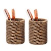 Decor Walther - Basket BER - Beker set 2dlg. rotan - rotan donker/H 10,5cm /Ø 8cm