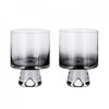 Tom Dixon - Tank Low Ball - Glas set van 2 - zwart/mond geblazen/H 11cm/Ø 8cm