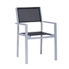 Jan Kurtz - Cubic Garden Armchair - black/WxHxD 57x85x45cm/frame silver powder-coated aluminium