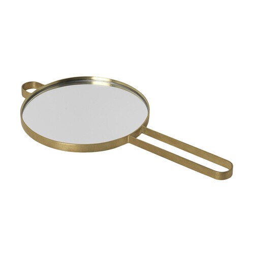 ferm LIVING - ferm LIVING Poise Handspiegel 4199 - messing massiv/matt poliert/LxBxH 28.5x14.5x1cm