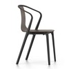 Vitra - Belleville Armchair Wood Stuhl - Eiche dunkel/Naturholz Schutzlack/Gestell schwarz/LxBxH 55x50x83cm