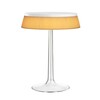 Flos - Bon Jour LED Tischleuchte weiß - weiß-beige/Schirm: Stoff/H 41cm/ Ø 31,6cm/Gestell transparent/weiß