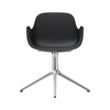 Normann Copenhagen - Form Swivelchair with armrest 4L Alu - black/frame aluminium/H x W x D: 80 x 70,5 x 70,5cm