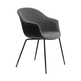 Gubi - Bat schelp stoel gestoffeerde voorkant ondestel conisch