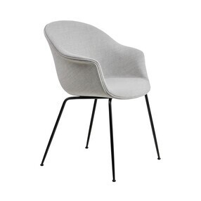 Gubi - Chaise coquille entièrement rembourré avec structure conique Bat