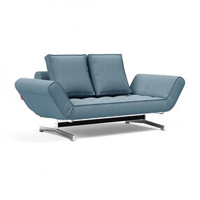 Innovation Living - Ghia Schlafsofa Stoff Beine Stahl verchromt 210x93cm