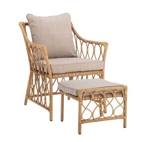 Bloomingville - Belluce loungestoel met kruk