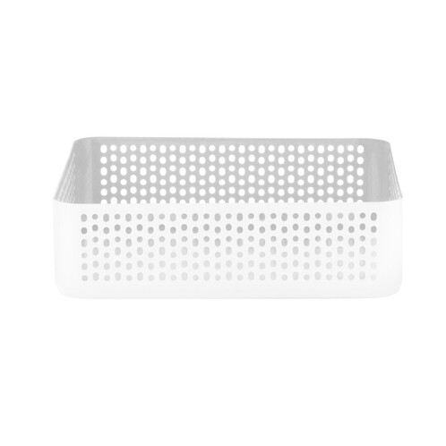 Normann Copenhagen - Nic Nac Organizer Storage Box H 6cm - white/powder coated/LxWxH 22,5x22,5x6cm
