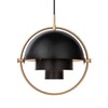 Gubi - Multi-Lite - Suspension laiton - noir charbon/Ø 36cm/câble noir