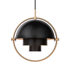 Gubi - Multi-Lite Suspension Lamp Brass - charcoal black/Ø 36cm/cable black