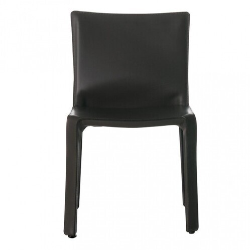 Cassina - Cab Mario Bellini Kernleder-Stuhl - Kernleder schwarz