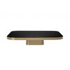 ClassiCon - Bow No. 3 Coffee Table - brass/crystal glass black/LxWxH 100x100x19cm