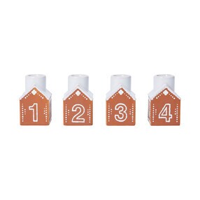 Kähler - Gingerbread adventskaarsenhouder set van 4