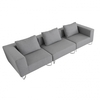Softline - Lotus Sofa 3-Seater - grey/incl. 3 cushions/fabric Filz 620/294x98cm