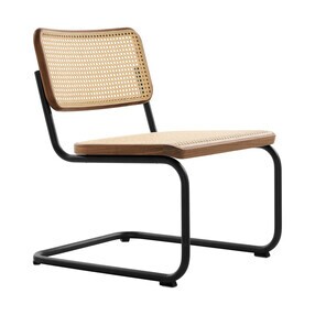 Thonet - S 32 VL Freischwinger Lounge Stuhl Gestell schwarz