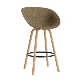 Normann Copenhagen - Chaise de bar avec accoudoirs Mat 75cm