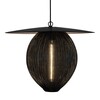 Gubi - Satellite - Pendellamp L - Middernacht zwart/poeder gelakt/H 38,4cm, Ø 27,2cm/kabel zwart